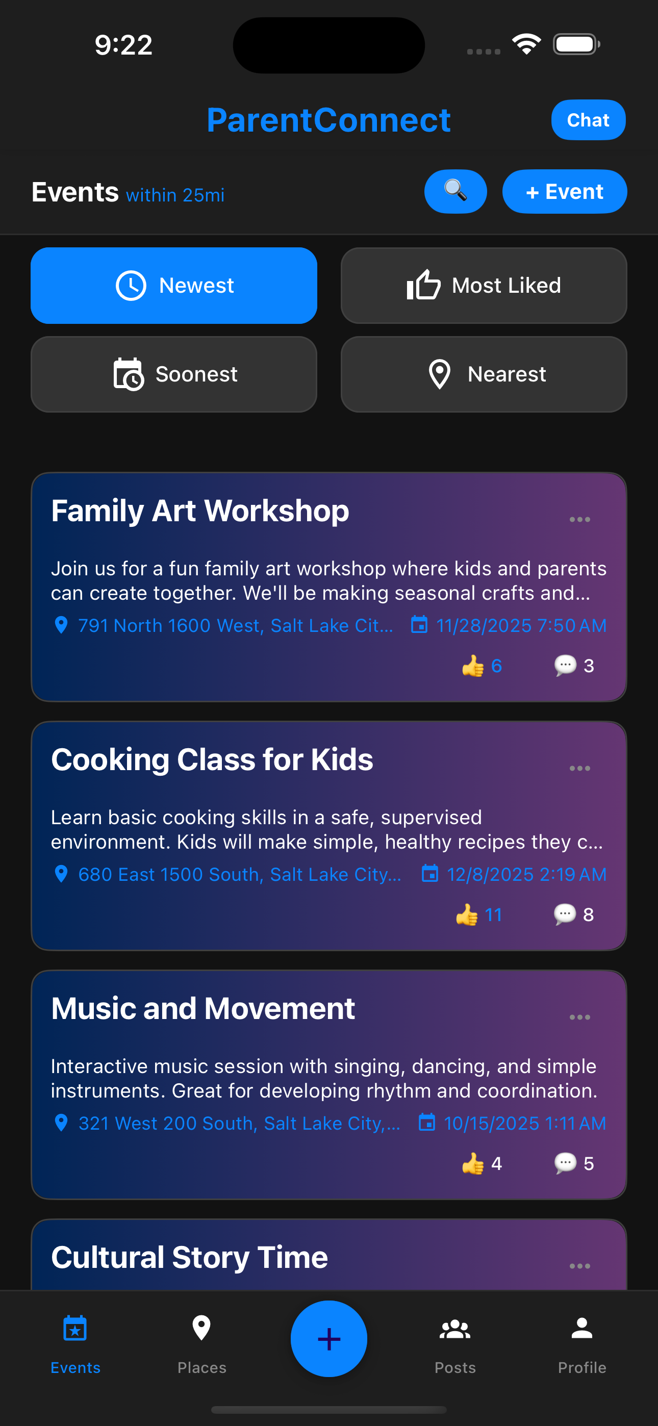 ParentConnect Local Events