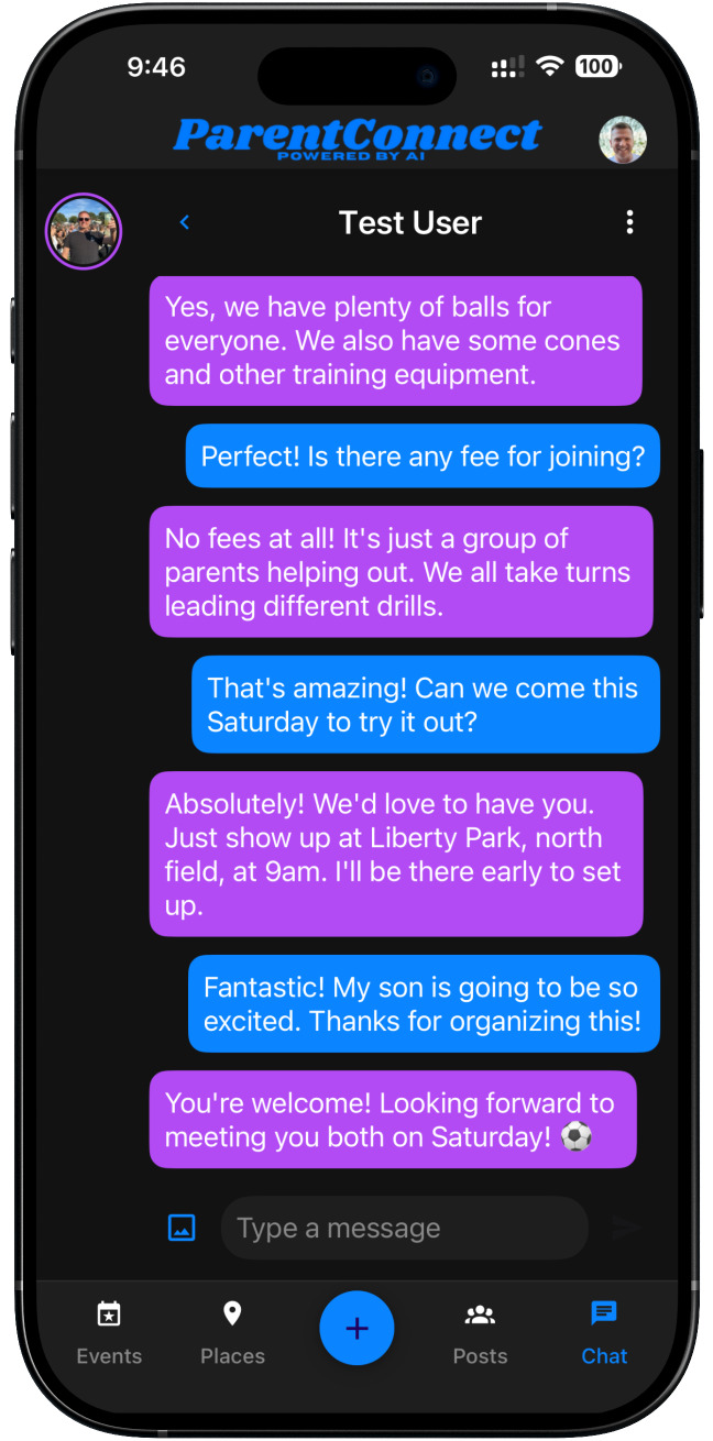 Chat screen